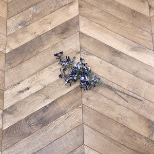 Muscavado Oak Engineered Chevron engineered wood flooring, oiled, at Irwin Tiles