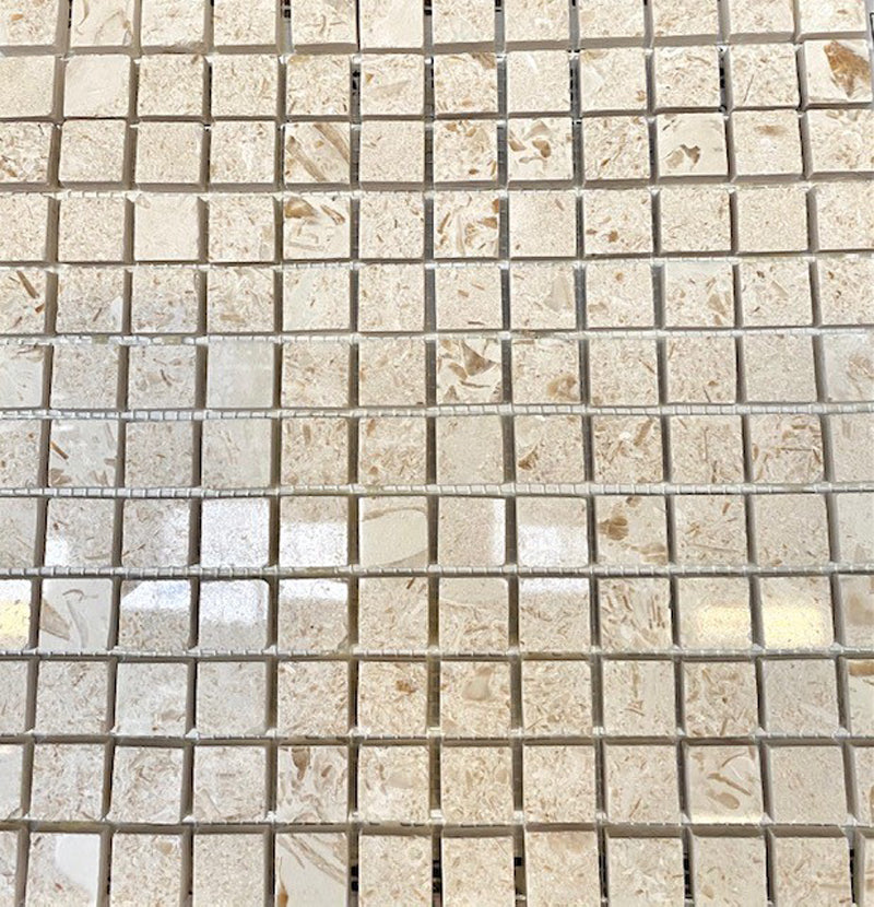 Myra Beige Polished Mosaic 30 x 30cm, tile at Irwin Tiles