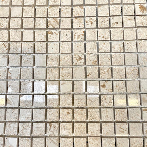 Myra Beige Polished Mosaic 30 x 30cm, tile at Irwin Tiles