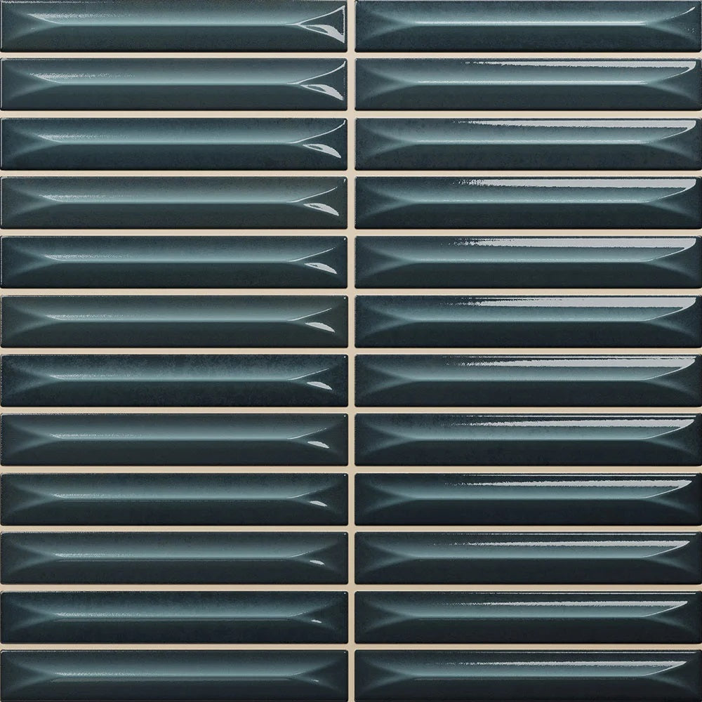 Nairobi Arrow Blue 20x20cm Kit Kat Tile, gloss wall tile at Irwin Tiles