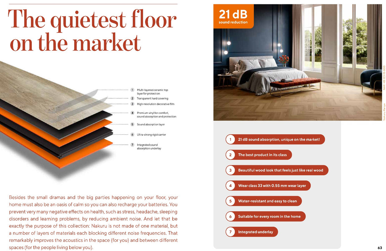 Nakuru Safari Herringbone Rigid LVT, light luxury click vinyl flooring from Irwin Tiles, Co. Monaghan