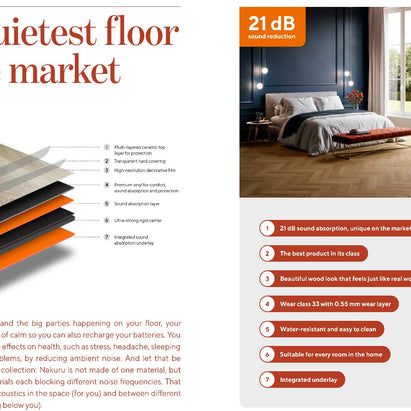 Nakuru Kenya Herringbone Rigid LVT, medium luxury click vinyl flooring from Irwin Tiles, Co. Monaghan
