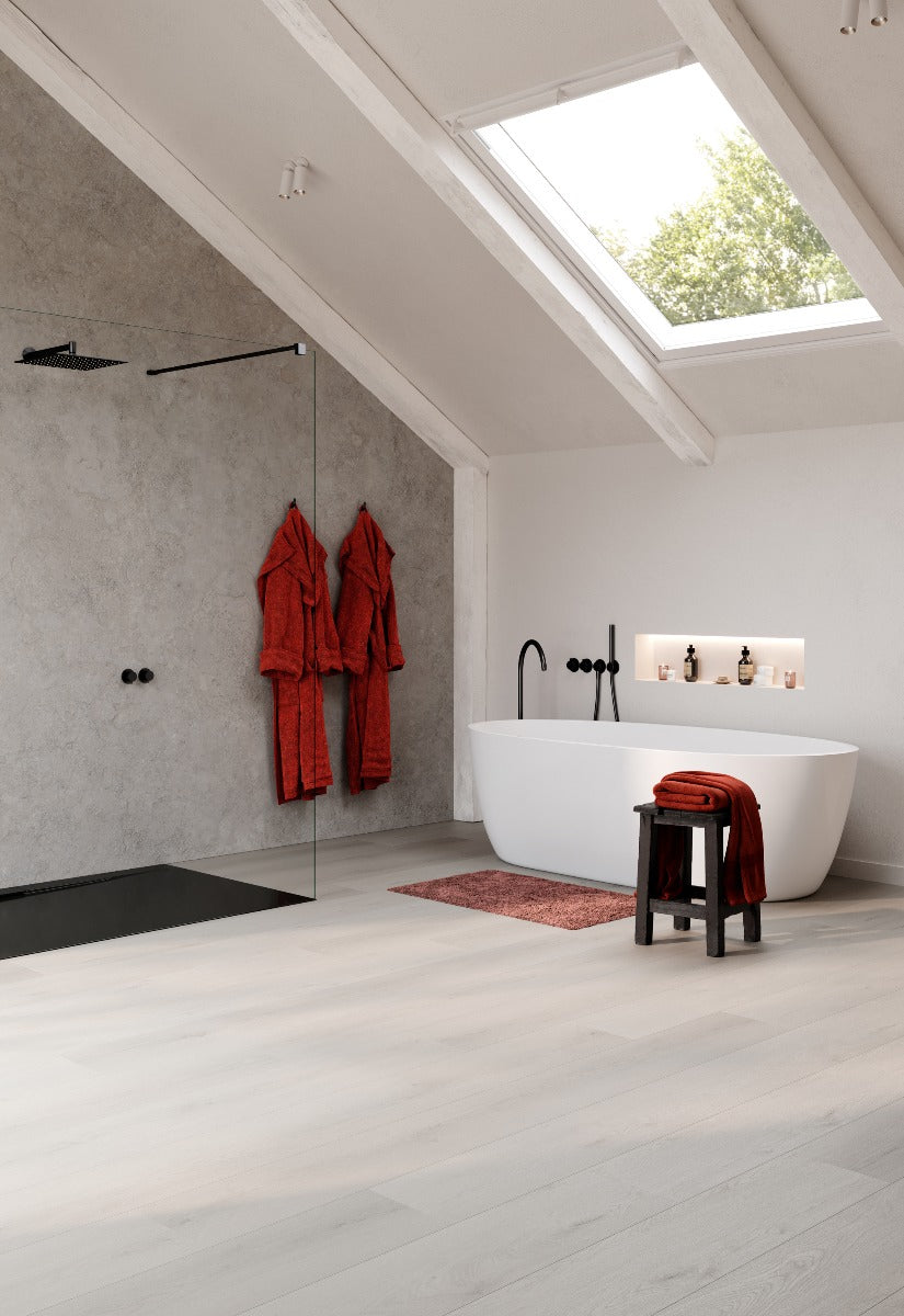 Nakuru Ivory Plank Rigid LVT, luxury click vinyl flooring for kitchens, hallways and living rooms at Irwin Tiles