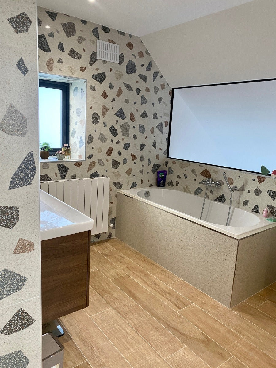 Palladian Light Lappatto 90 x 90cm, multi-colour semi-gloss tile at Irwin Tiles, view 9