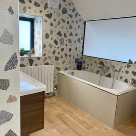 Palladian Light Lappatto 90 x 90cm, multi-colour semi-gloss tile at Irwin Tiles, view 9