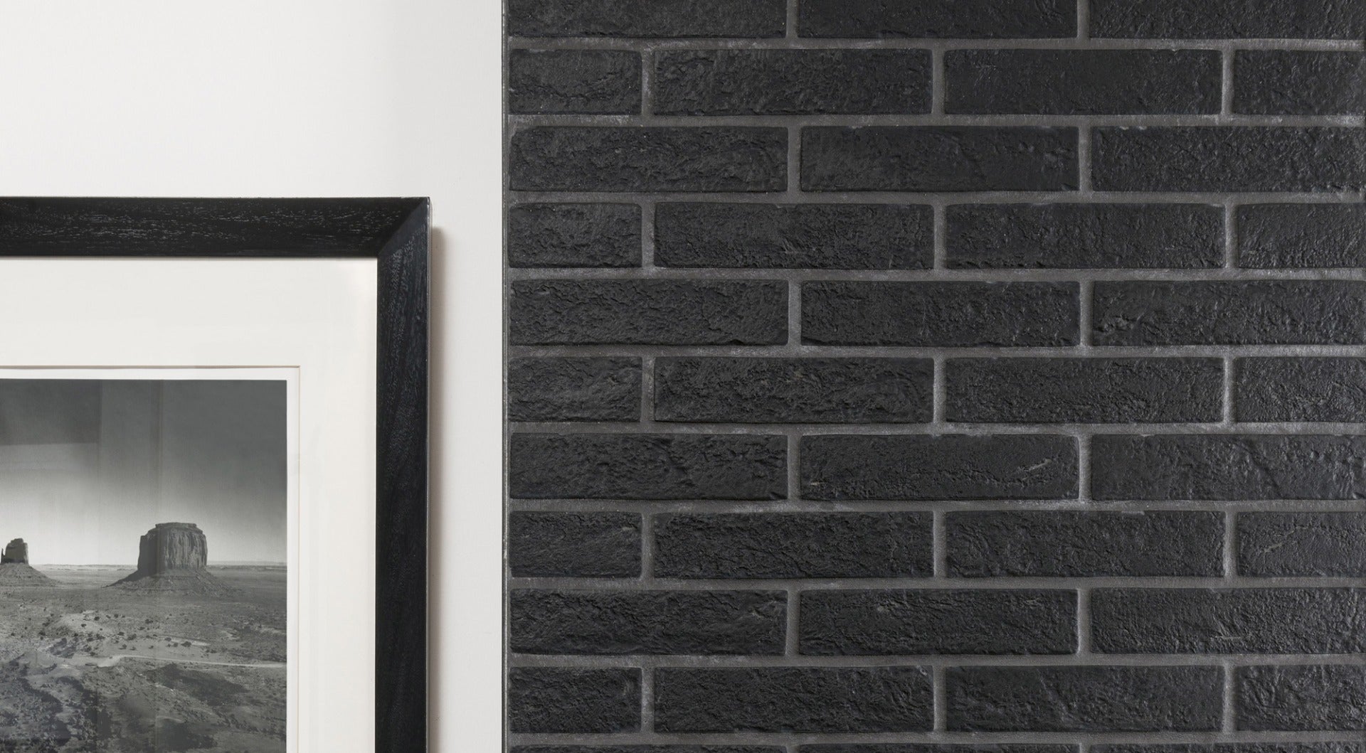 New York Black Brick Effect Tile 6x25cm, matt porcelain tile for bathroom and other wet floors at Irwin Tiles