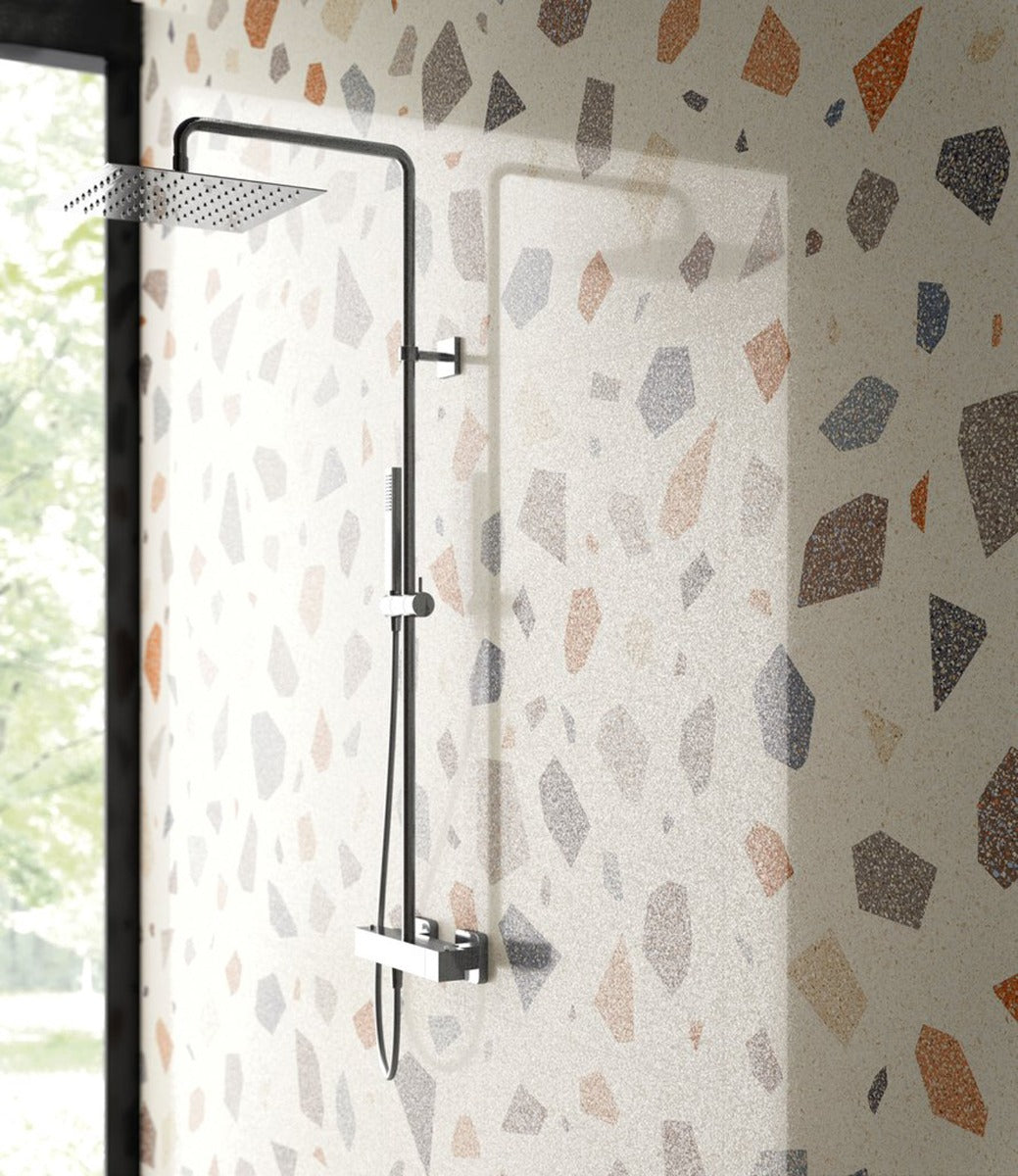 Palladian Light Lappatto 90 x 90cm tile, multi-colour semi-gloss, at Irwin Tiles