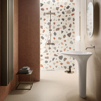 New Deco Fire Matt 90 x 90cm, porcelain tile for bathroom and other wet floors at Irwin Tiles