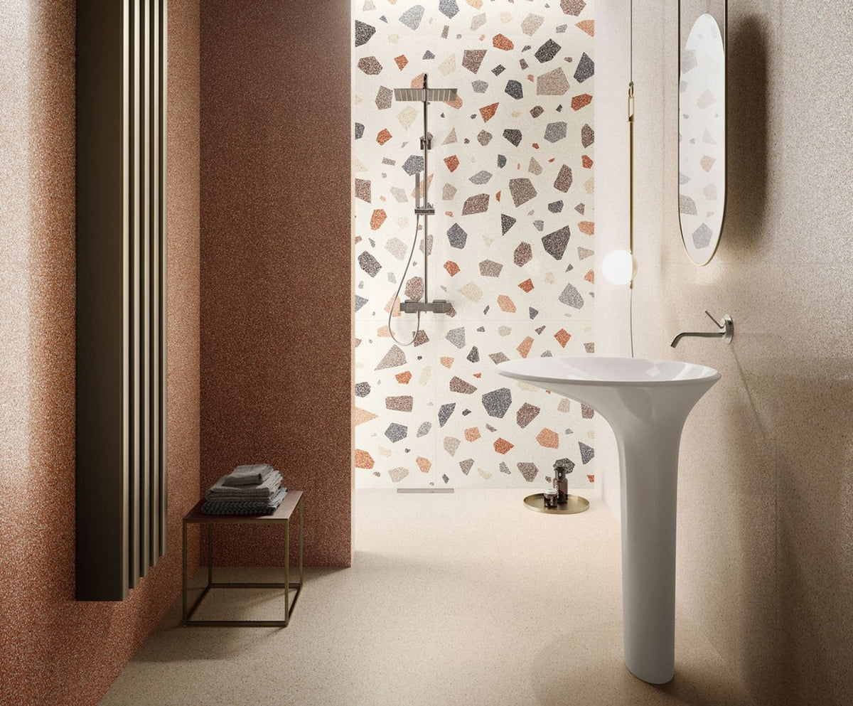 Palladian Light Lappatto 90 x 90cm, multi-colour semi-gloss tile at Irwin Tiles