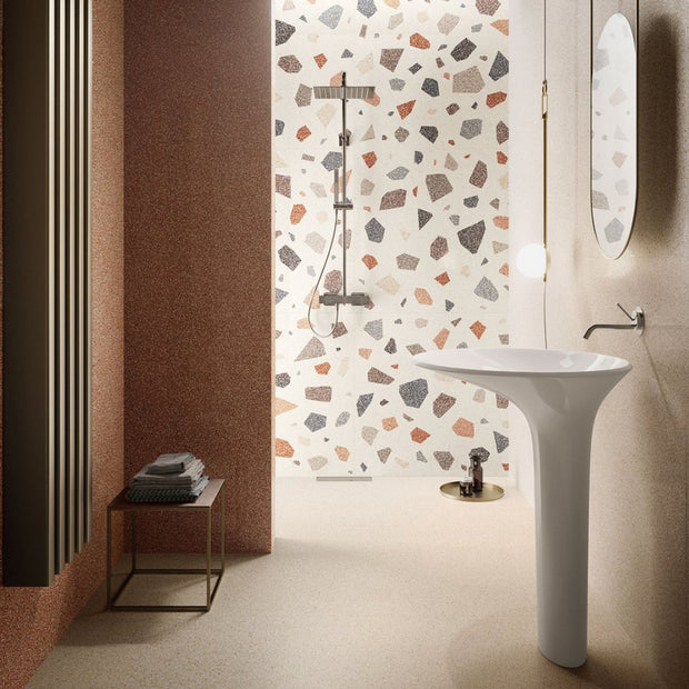 Palladian Light Lappatto 90 x 90cm, multi-colour semi-gloss tile at Irwin Tiles