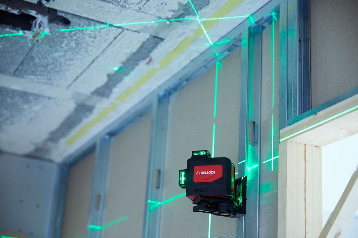 Bellota Laser Level 3 planes by 360º and 30 m for levelling work, laser level stocked at Irwin Tiles, Castleblayney