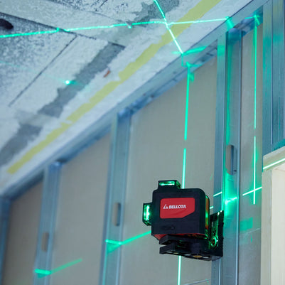 Bellota Laser Level 3 planes by 360º and 30 m for levelling work, laser level stocked at Irwin Tiles, Castleblayney