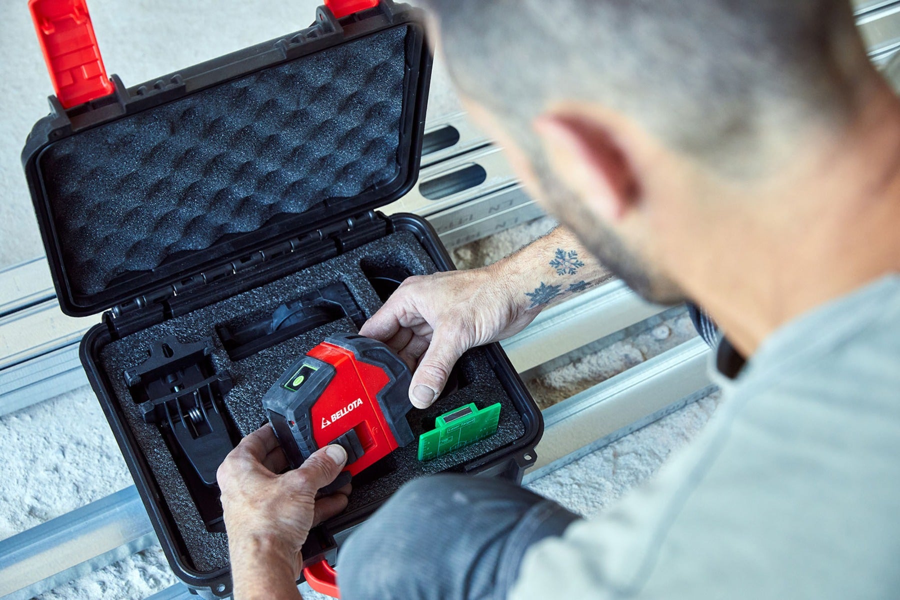 Bellota 30m Cross Laser Level w/ Plumb Line, laser level at Irwin Tiles, view 6