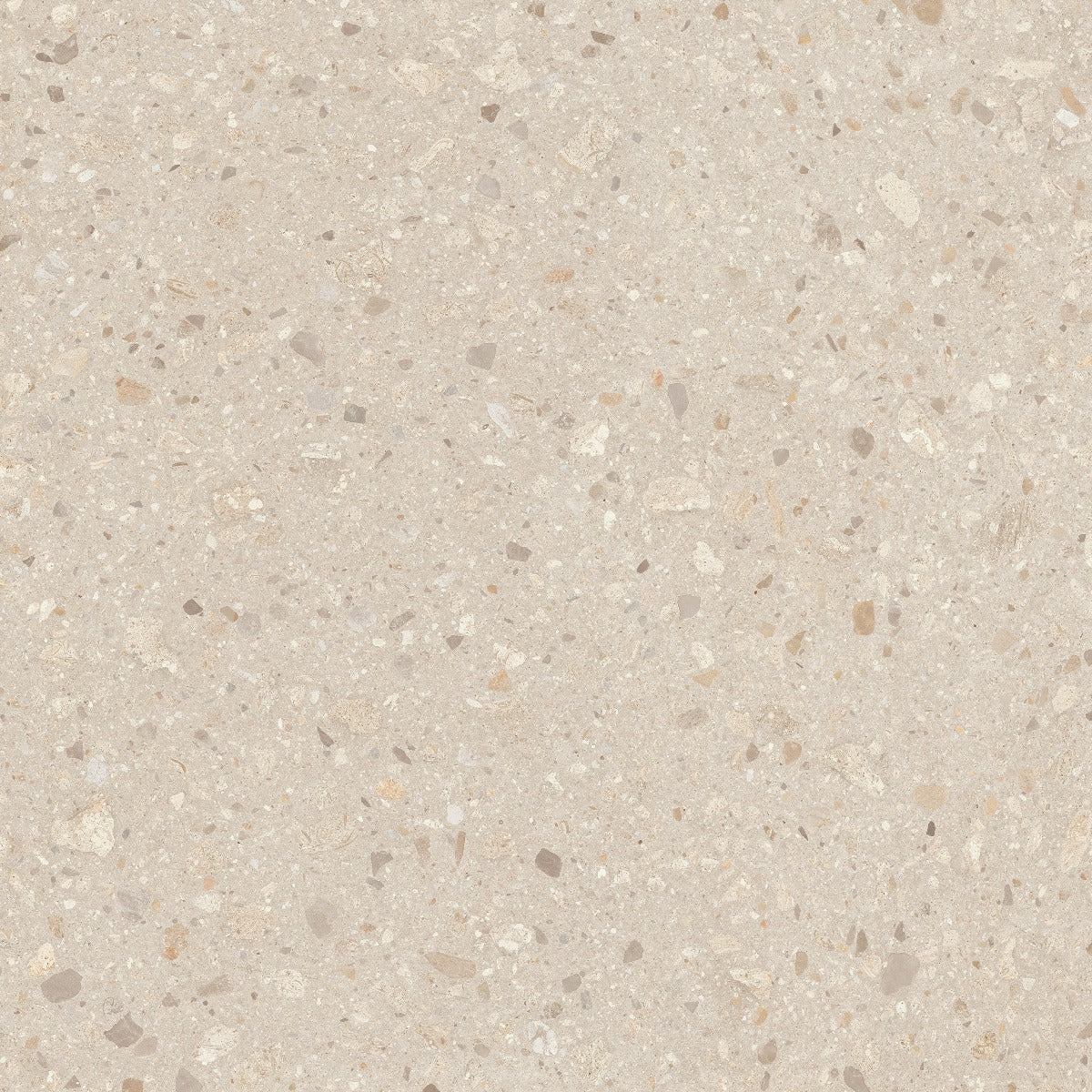 Oikos Terrazzo Beige 100x100cm, matt porcelain tile for bathroom and other wet floors at Irwin Tiles