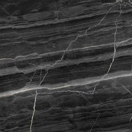 Olsom Polished (Black marble look) 100 x 100cm, gloss porcelain tile for kitchens, bathrooms and hallways at Irwin Tiles