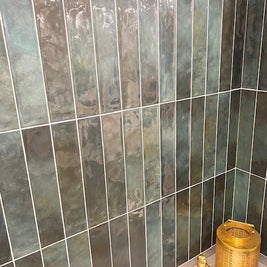 Omega Verde 10.7 x 53cm, wall tile at Irwin Tiles