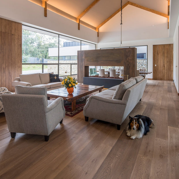 Oslo Paris Brown Plank 190mm, oiled engineered wood flooring at Irwin Tiles