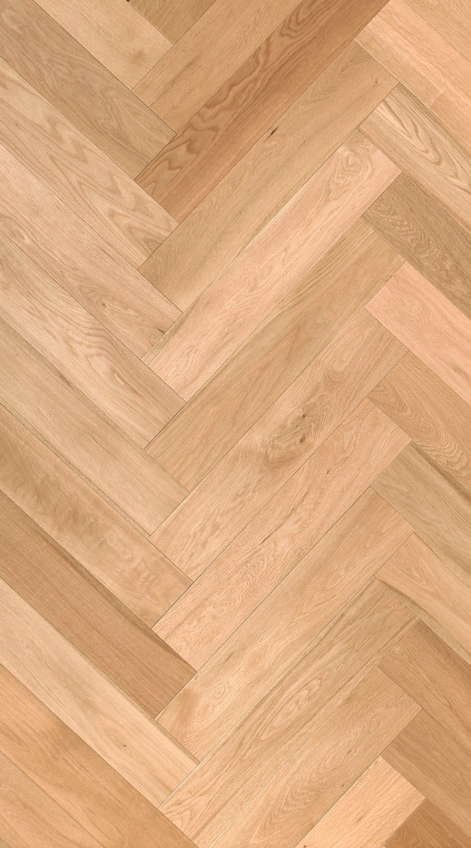 Oslo Natural Engineered Herringbone, oiled engineered wood flooring at Irwin Tiles