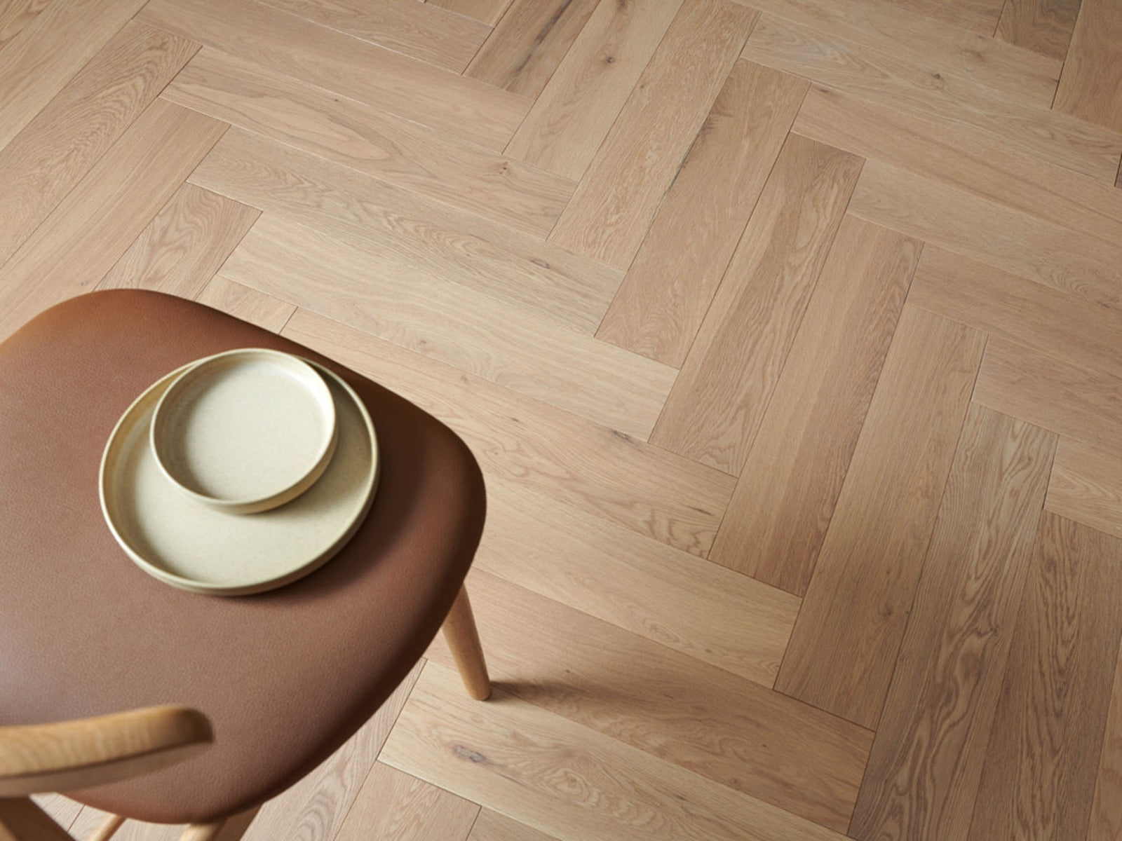 Alta Invisible Engineered Herringbone engineered wood flooring, oiled, at Irwin Tiles