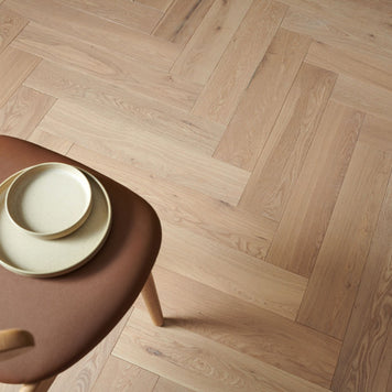 Alta Invisible Engineered Herringbone engineered wood flooring, oiled, at Irwin Tiles