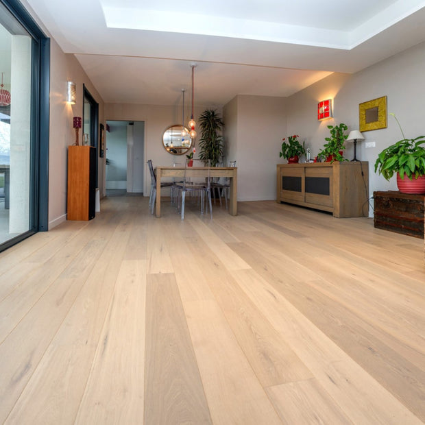 Alta Plank Invisible 190mm, light oiled engineered wood flooring at Irwin Tiles