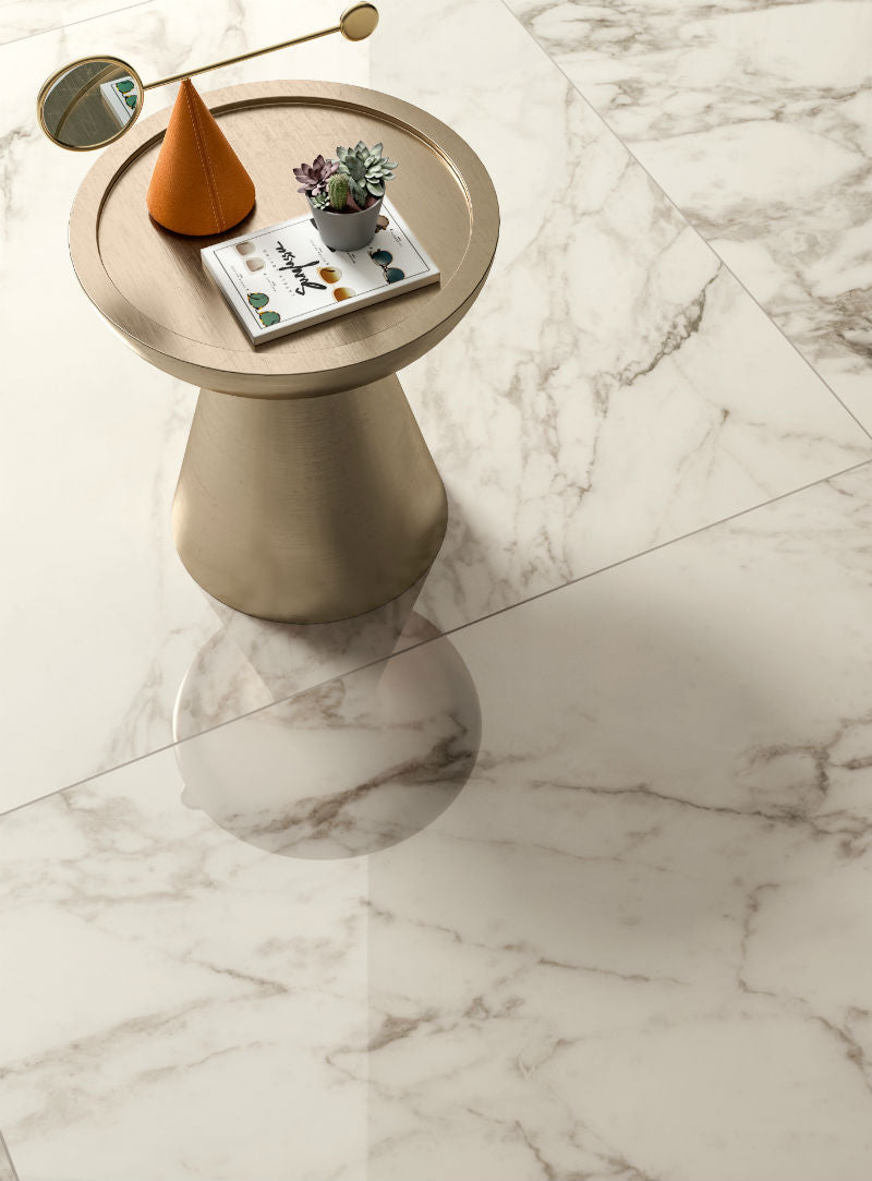 Arabesque Pearl 120x120cm (Lux Glossy Finish), tile for kitchens, bathrooms and hallways at Irwin Tiles