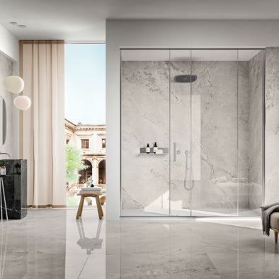 Breach Grey 120x260cm (Lux Glossy Finish), tile at Irwin Tiles