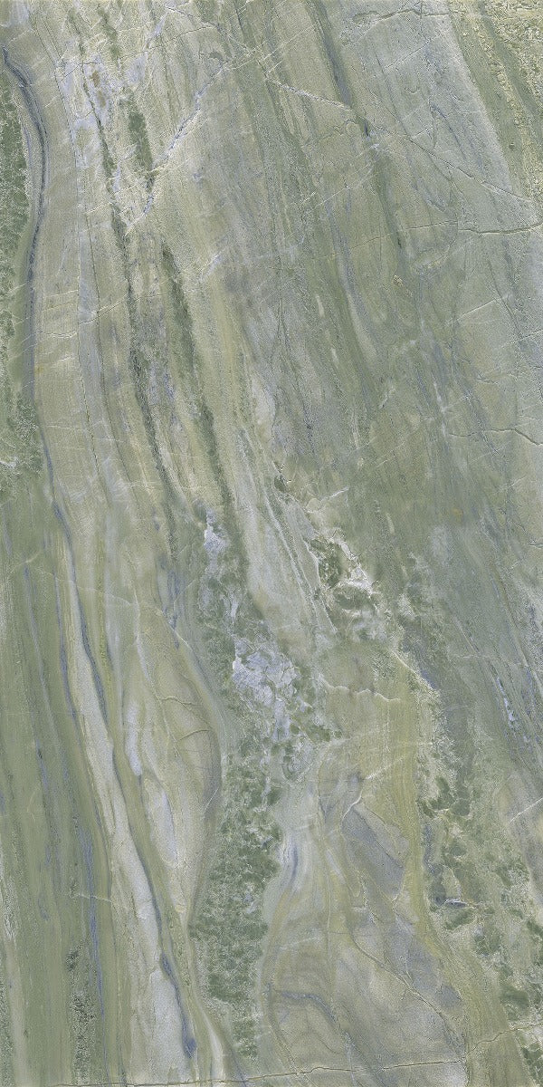 Paradiso Green Krystal 60 x 120cm tile, gloss, at Irwin Tiles
