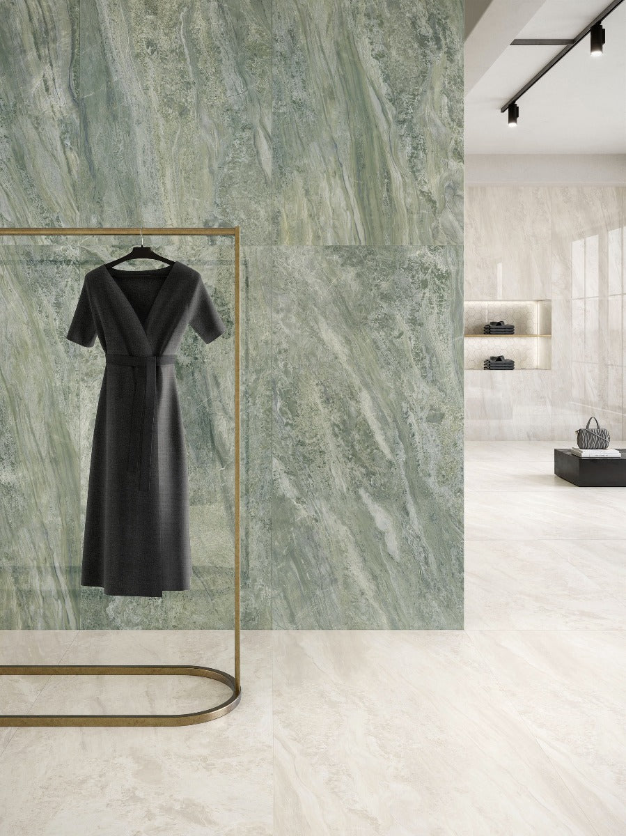 Paradiso Green Krystal 60 x 120cm, gloss tile at Irwin Tiles, view 9
