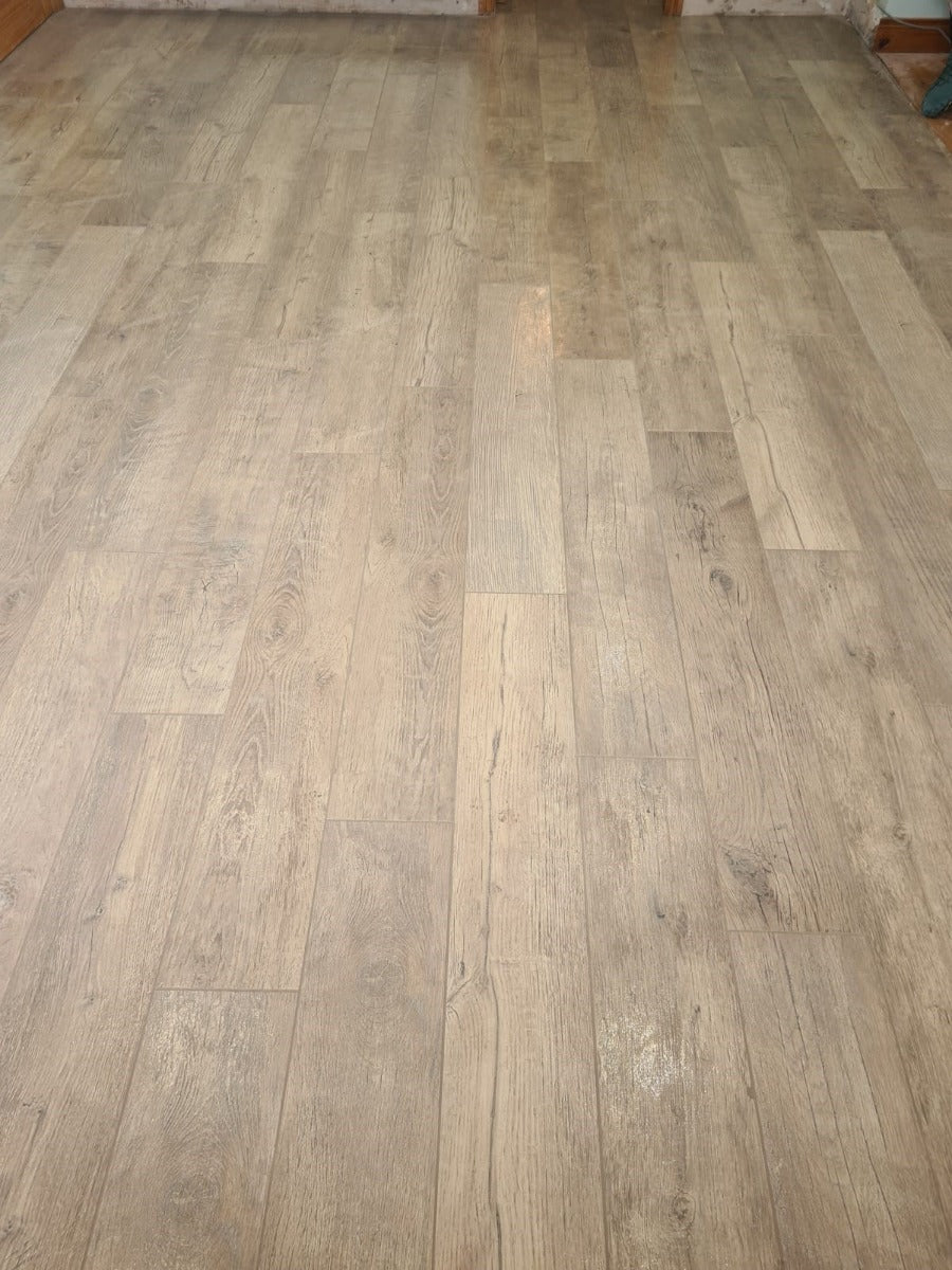 Patin Beige 20 x 120cm, matt porcelain tile for bathroom and other wet floors at Irwin Tiles, view 11