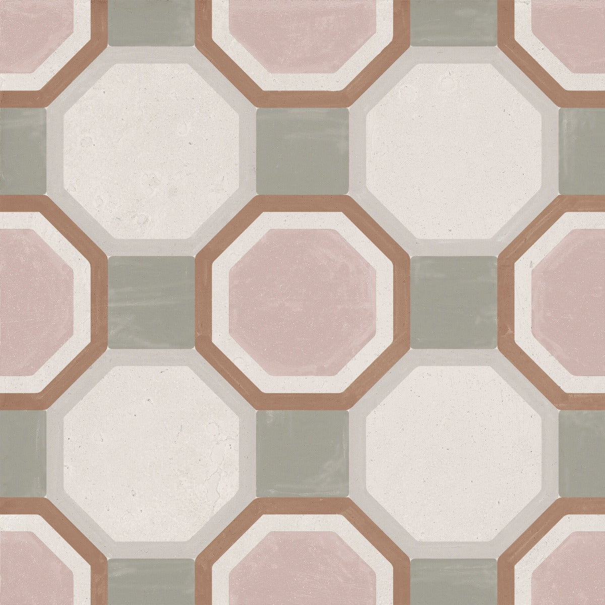 Patterns Pink Diamond 22.3 x 22.3cm, matt tile at Irwin Tiles