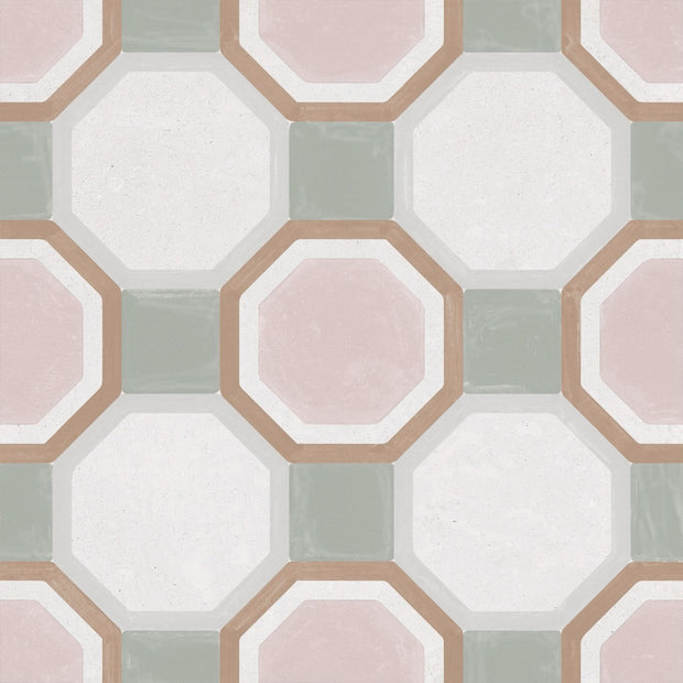 Patterns Pink Diamond 22.3 x 22.3cm, porcelain tile at Irwin Tiles