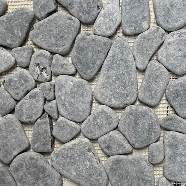 Pebbles Mosaic - Blue Stone 26 x 27cm, tile at Irwin Tiles