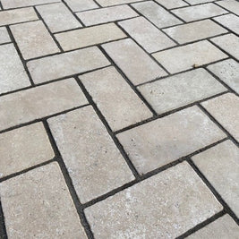 Perla Tumbled Marble Paver 15x30x3cm, matt paving at Irwin Tiles