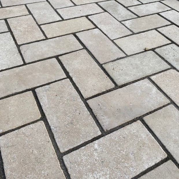 Perla Tumbled Marble Paver 15x30x3cm, matt paving at Irwin Tiles