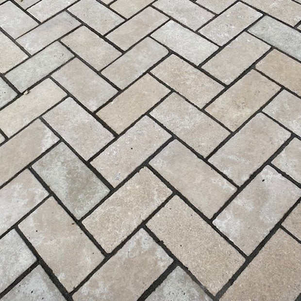 Perla Tumbled Marble Paver 15x30x3cm, natural stone paving at Irwin Tiles
