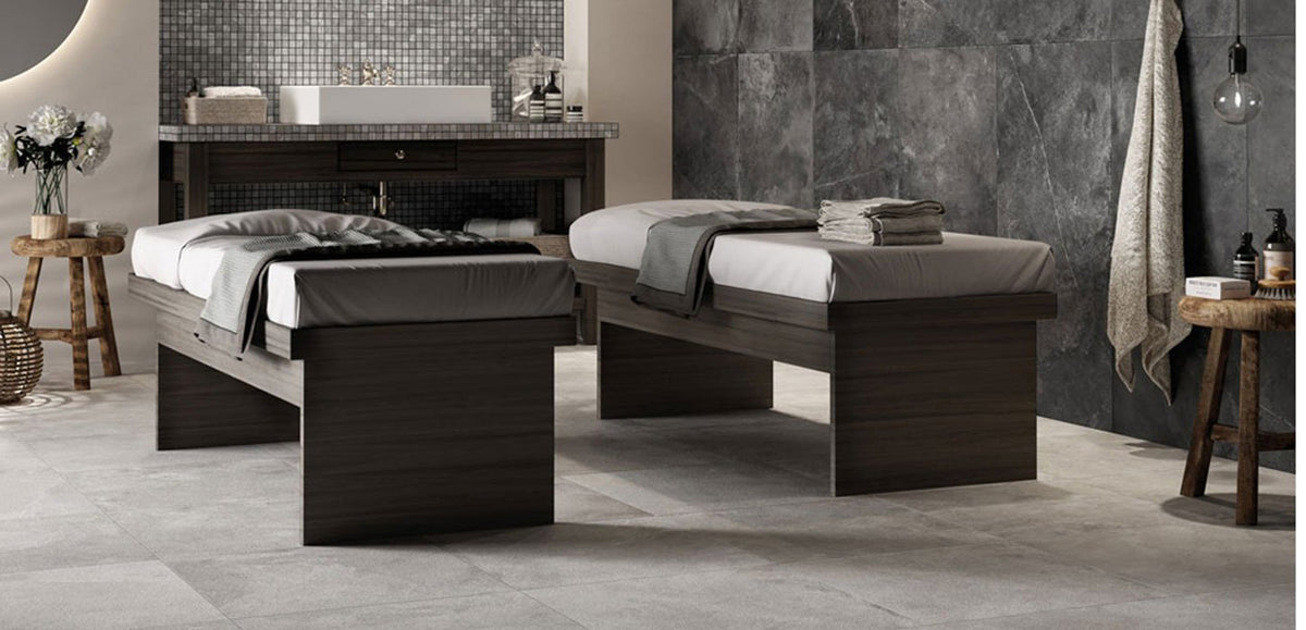 Pietre di Fiume Grigio 60 x 60cm, porcelain tile at Irwin Tiles