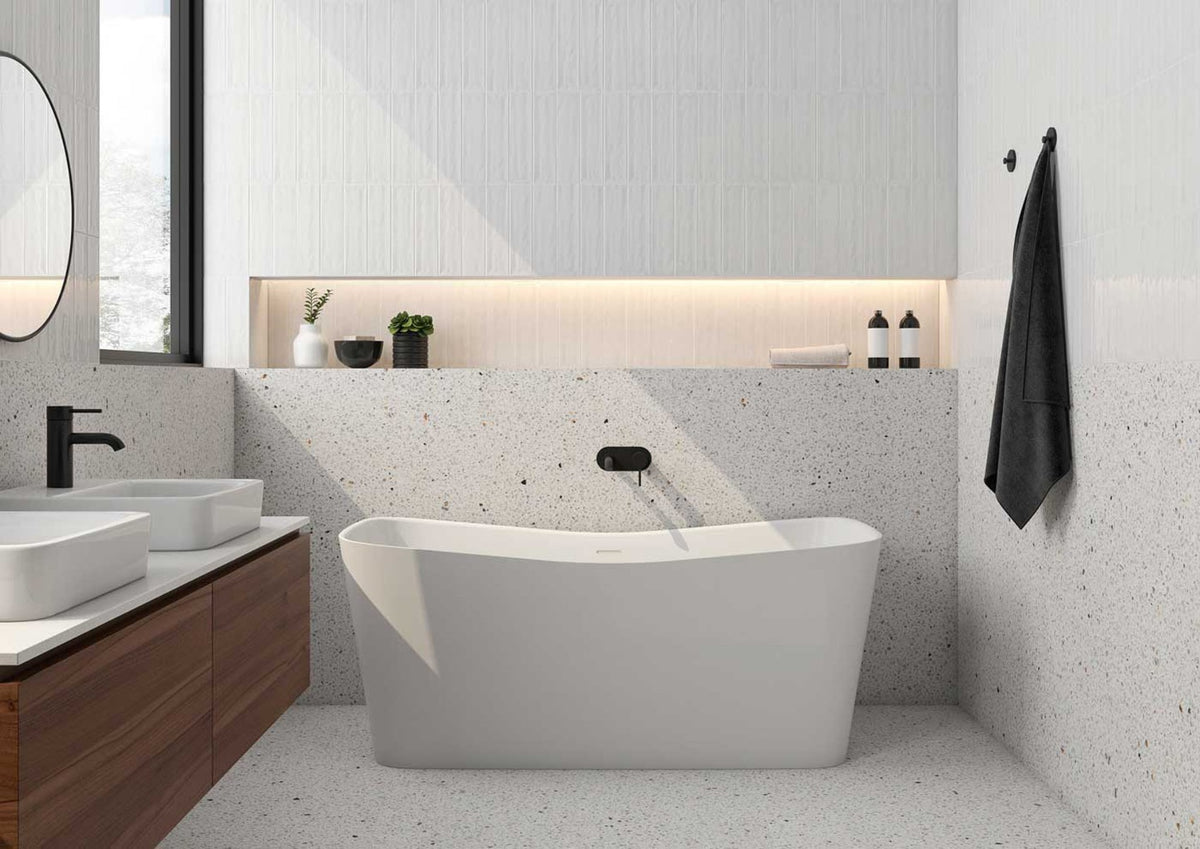 Pigment Multicolour 90x90cm tile, multi-colour matt, at Irwin Tiles