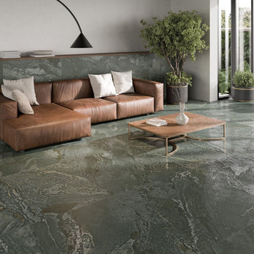 Planet Green Metal Shine 60x120cm, tile stocked at Irwin Tiles, Castleblayney