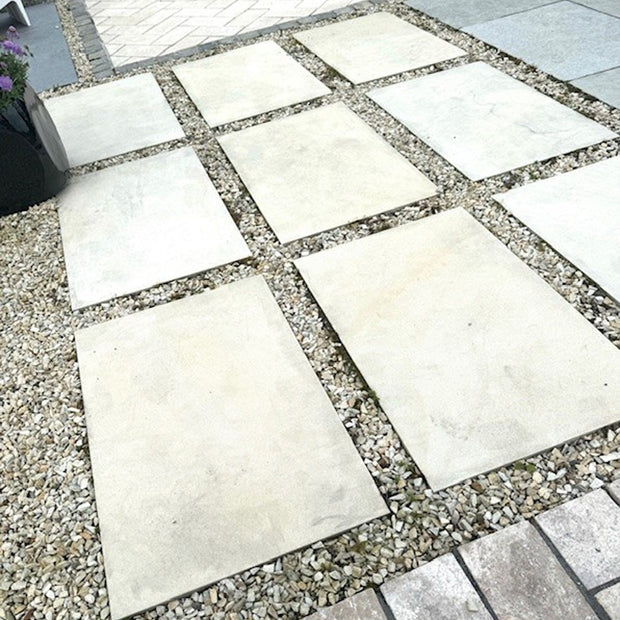 Portland Sandblasted Limestone 56 x 86 x 2cm, natural stone paving at Irwin Tiles