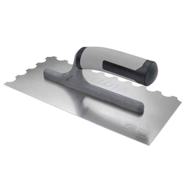 Bellota 15mm Bi-Material U Notched Trowel, tiling trowel or float for spreading and finishing adhesive at Irwin Tiles