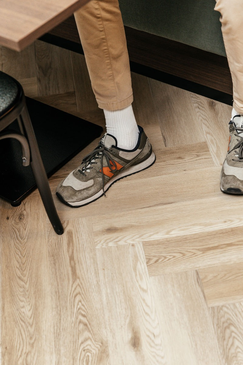 Nakuru Safari Herringbone Rigid LVT luxury click vinyl flooring, light, at Irwin Tiles, view 12