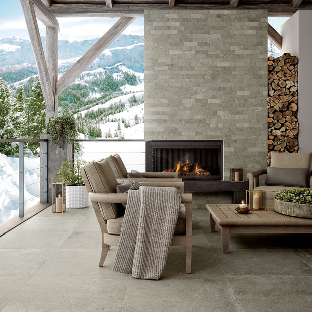 Promenade Argento 100 x 100cm, porcelain tile at Irwin Tiles