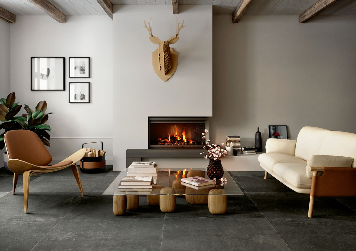Promenade Ebano 100 x 100cm, matt porcelain tile for bathroom and other wet floors at Irwin Tiles