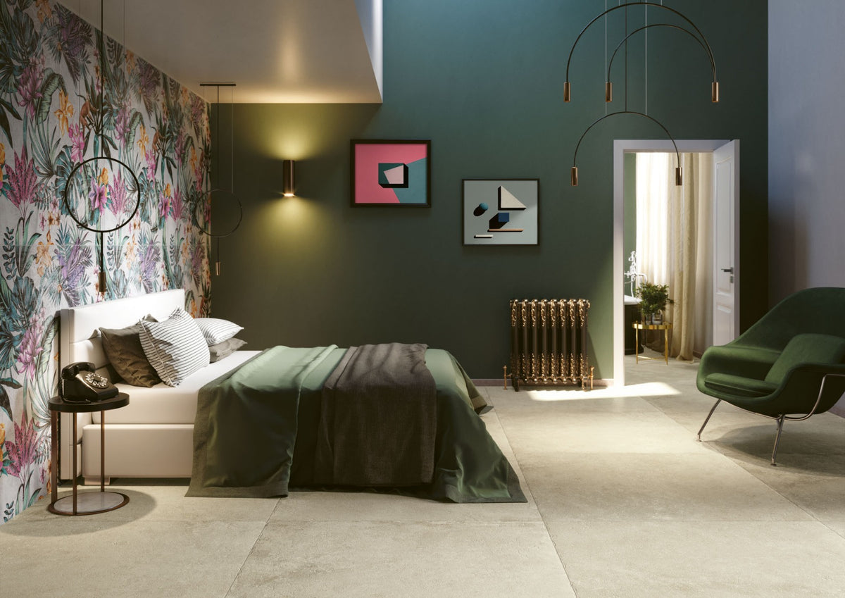 Promenade Sabbia 100 x 100cm, beige matt tile at Irwin Tiles