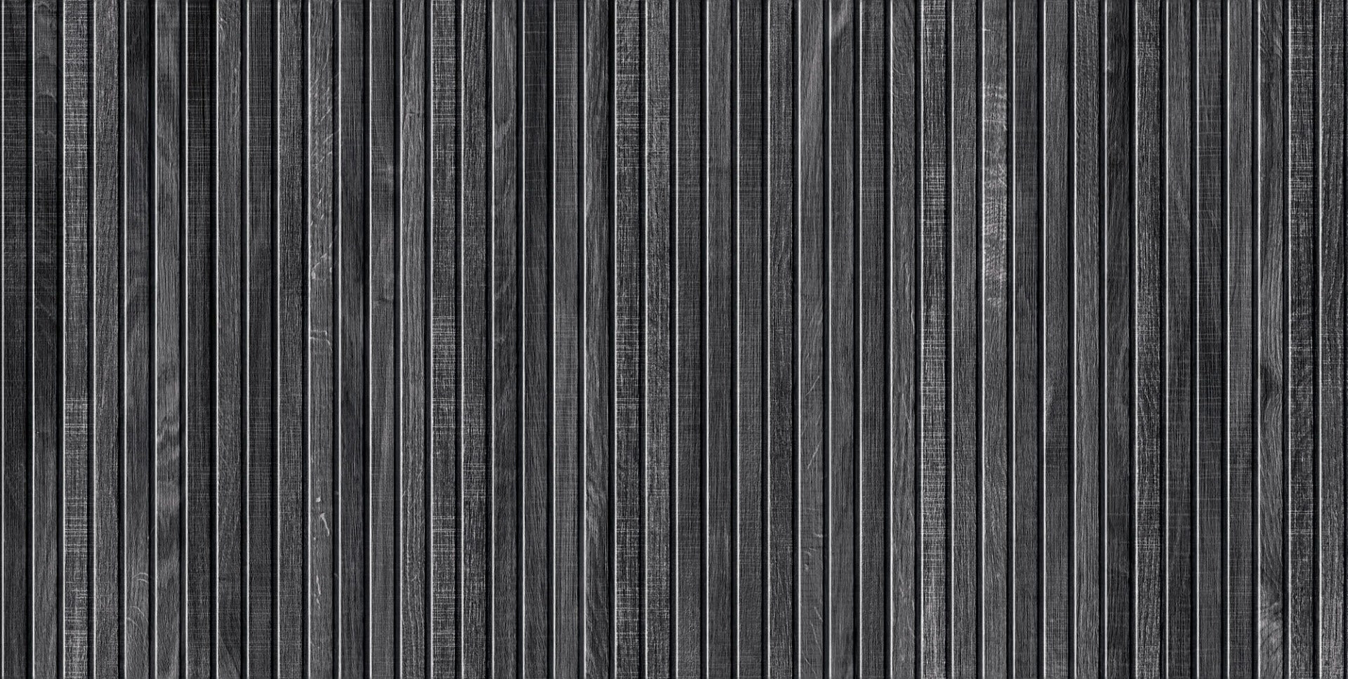 Ribbon Black (Ribbed Wood Look) Rectified Porcelain 60 x 120cm, matt tile for feature walls at Irwin Tiles
