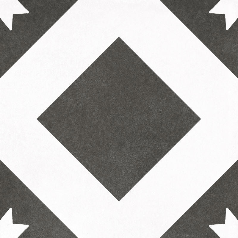 Quilt Decor 20x20cm, black tile from Irwin Tiles, Co. Monaghan