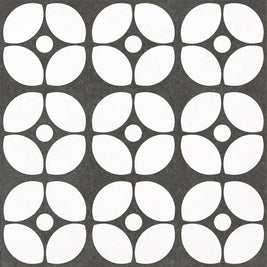 Quilt Decor 20x20cm tile, black matt, at Irwin Tiles, view 14