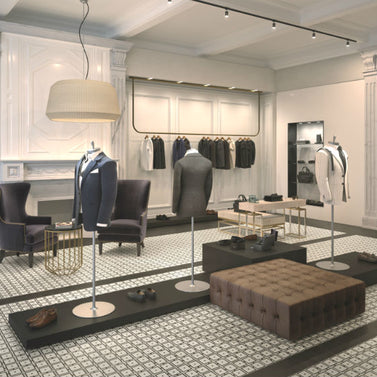 Mayfair Decor 20x20cm, black matt tile at Irwin Tiles