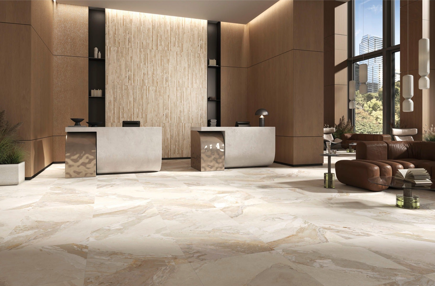 Blend Almond Milled (Ribbed) 60x120cm, porcelain tile at Irwin Tiles